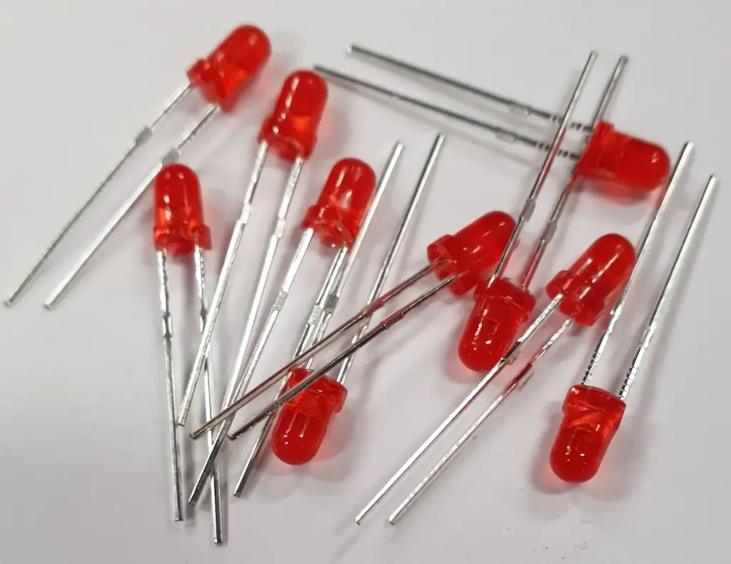 [ECOM_112] LED 3mm - Verschillende kleuren (per stuk, Rood)